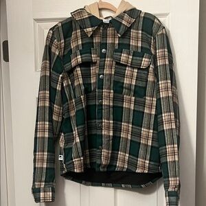 Plaid Green and Tan Women's Jacket